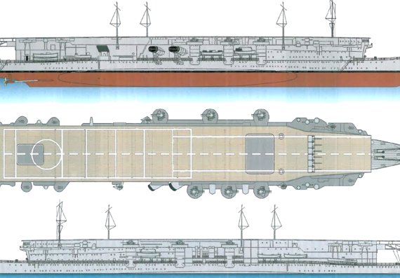 IJN Ryujo [Aircraft Carrier] (1938) - drawings, dimensions, pictures